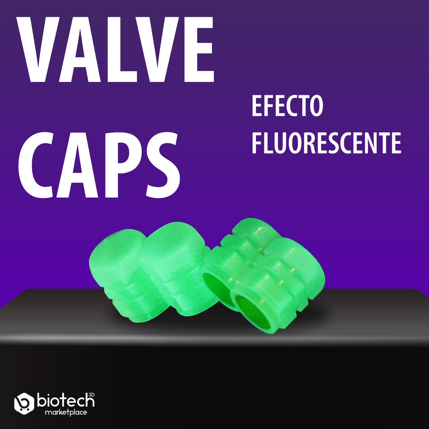 Válvulas con efecto fluorescente para automóvil