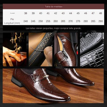 Krokodillen - Zapatos de piel cómodos y lujosos para hombre